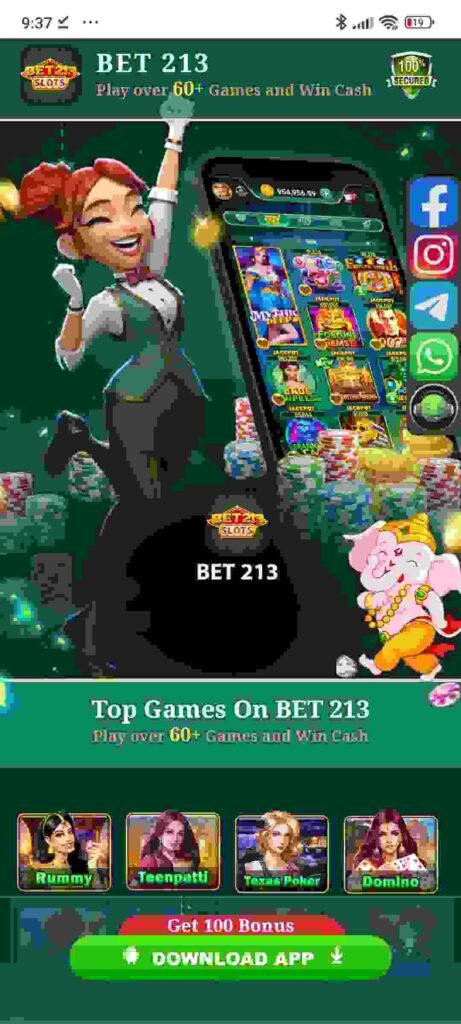 How many types of game in BET 213 SLOTS APP