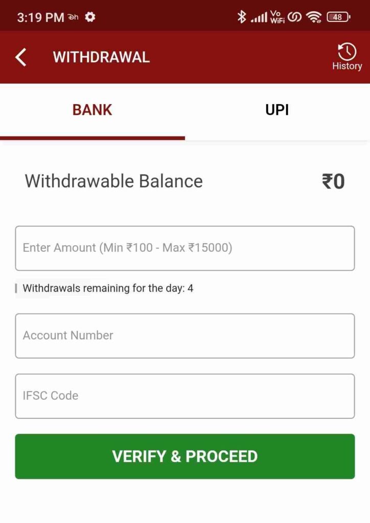 How To Withdraw In EN 365 APK ?