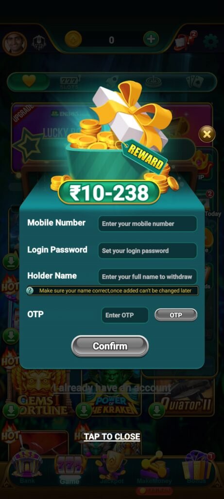 How to Register In New Slots Winner APK  Download
