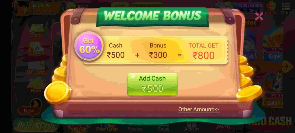 What is Welcome Bonus TeenPatti Rummy Master APP?